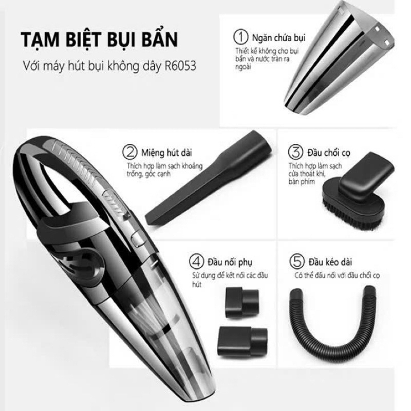 Máy hút bụi cầm tay mini không dây chuyên hút bụi ô tô, giường tủ - Image 2
