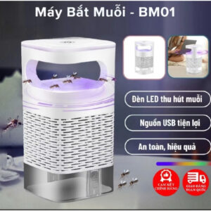 Đèn bắt muỗi - Máy bắt muỗi diệt côn trùng thông minh, hiệu quả, nhốt muỗi vào khay nước ,cổng USB Tích Điện