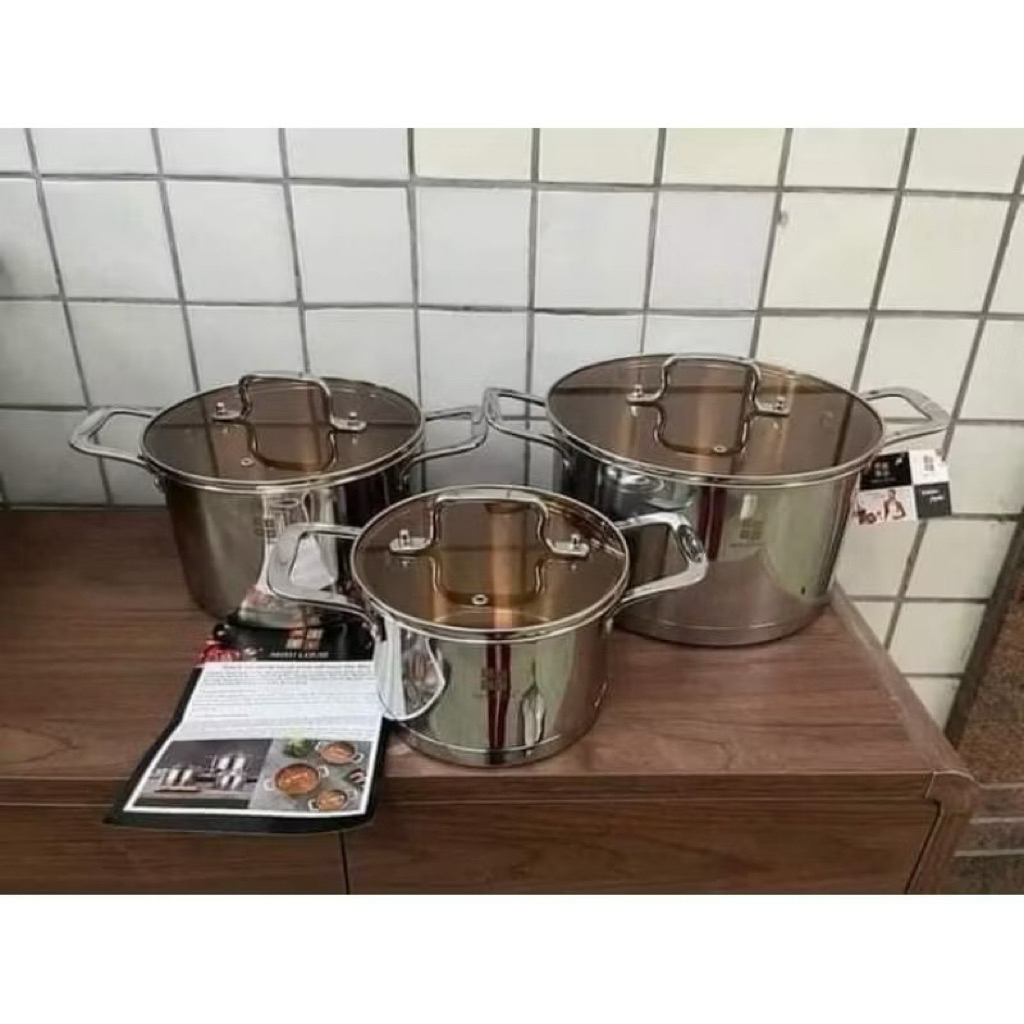 Bộ Nồi Misu 3 Món Inox Cao Cấp MISU LOUIS (MISU ĐEN)Đáy Liền Nguyên Khối 3 Đáy, Sử Dụng Mọi Loại Bếp - Image 6
