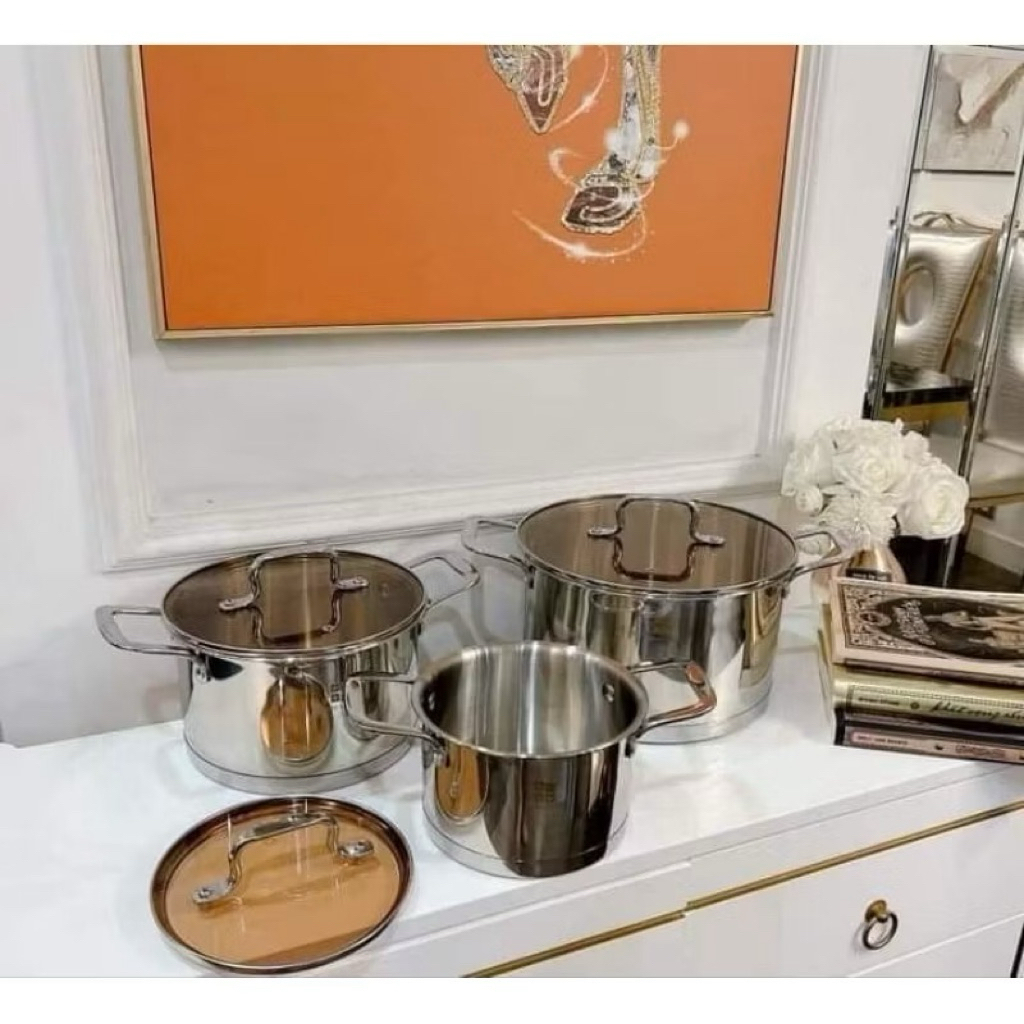 Bộ Nồi Misu 3 Món Inox Cao Cấp MISU LOUIS (MISU ĐEN)Đáy Liền Nguyên Khối 3 Đáy, Sử Dụng Mọi Loại Bếp - Image 2