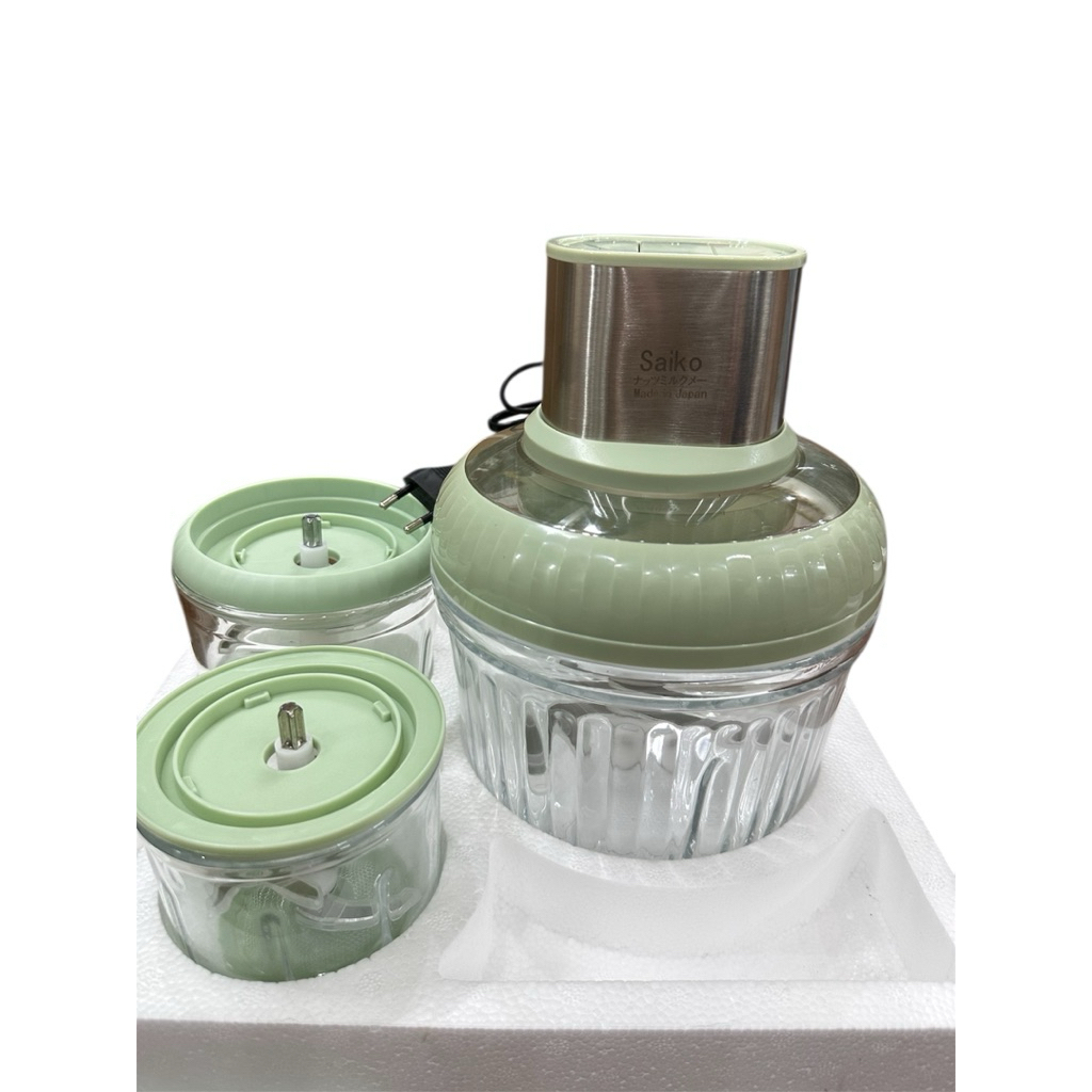 Máy Xay Thịt Thủy Tinh 3 cối Đa Năng - Hàng Chính Hãng SAIKO - Image 3