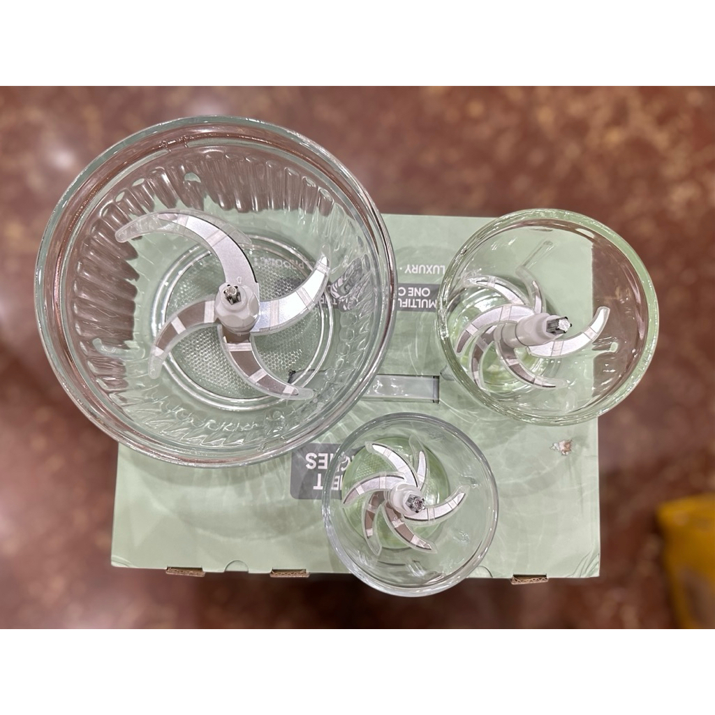 Máy Xay Thịt Thủy Tinh 3 cối Đa Năng - Hàng Chính Hãng SAIKO - Image 4